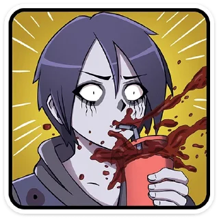 😳 emoji Зомби Зак от @stickers_vk Telegram sticker 10 of 48
