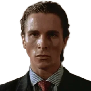 😐 emoji Patrick Bateman Telegram sticker 7 of 8