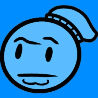 🤨 emoji BlueBoba the cool Dude 2.0 Telegram sticker 6 of 28