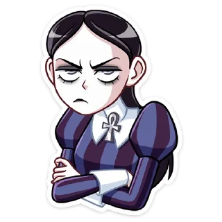 😕 emoji Аннабель :: @stickroom Telegram sticker 18 of 48