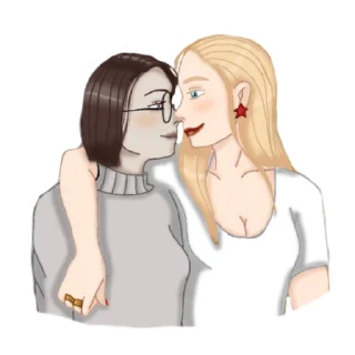👩‍❤️‍💋‍👩 emoji ПВЛ от Полины Telegram sticker 12 of 23
