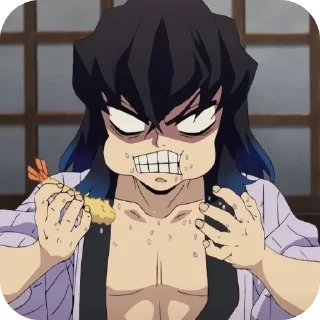 👿 emoji Inosuke Hashibira ➩ @Earth928B Telegram sticker 8 of 45