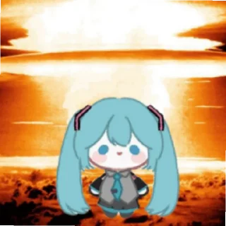 🙃 emoji Miku Is Behind You Telegram sticker 1 of 46
