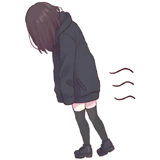 😔 emoji Куруми-чан 3 @nyasticks Telegram sticker 5 of 41