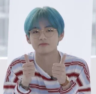 👍 emoji blue tae Telegram sticker 13 of 76