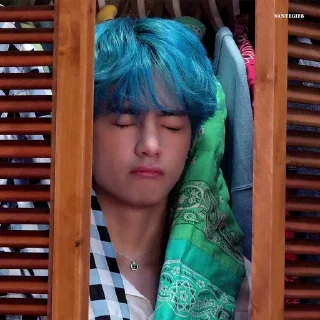 😓 emoji blue tae Telegram sticker 21 of 76