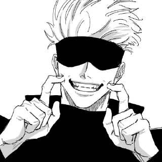 😎 emoji Gojo Satoru JJK @shanisharu Telegram sticker 20 of 100