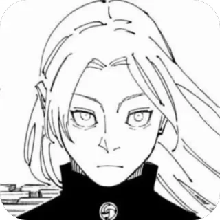 😐 emoji ꒰ 🐍 ꒱ Yᥙκi Tsᥙκᥙⲙ᧐ BW @jjk_stickersOG Telegram sticker 9 of 68