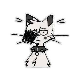 😐 emoji Аниме кошки для настоящих мужчин Telegram sticker 7 of 21
