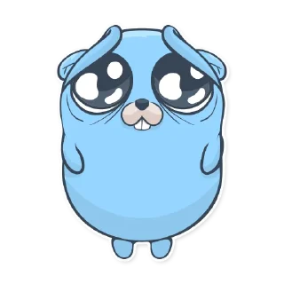 🥺 emoji Gopher Telegram sticker 8 of 17