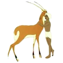 😍 emoji Золотая антилопа @eeZee_stickers Telegram sticker 24 of 72