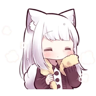 😊 emoji Девочка волчица @nyasticks Telegram sticker 10 of 41