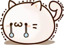 😭 emoji Sticker of a round and pretty cat :: @line_stickers Telegram sticker 7 of 40