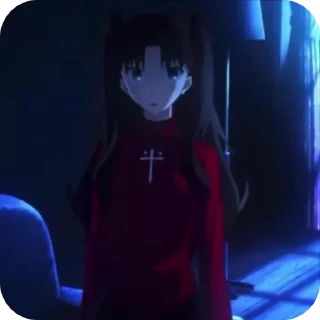 😳 emoji Tohsaka Rin | Тосака Рин Telegram sticker 15 of 23