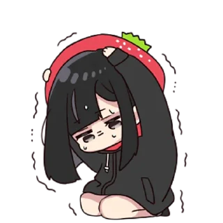 😔 emoji Юрудура-тян ч.3 @nyasticks Telegram sticker 12 of 41
