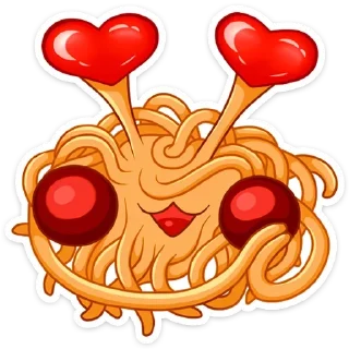 😍 emoji Макаронный Монстр • @StickEmojiBook Telegram sticker 14 of 31