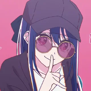 👆 emoji (ㅅ˙³˙)♡ Hoshino Ai ヾ(❀╹◡╹)ﾉﾞ Telegram sticker 9 of 46