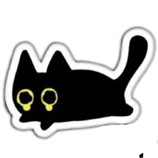 ❤ emoji ♣️blaсk cat♠️ Telegram sticker 5 of 40