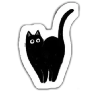 ❤ emoji ♣️blaсk cat♠️ Telegram sticker 10 of 40