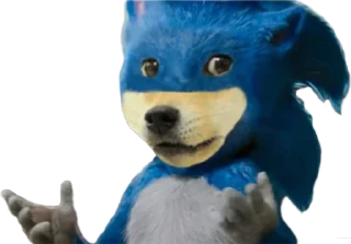 Sticker from Damaged Sanic by @scaledjpg