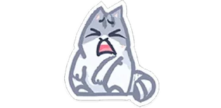😫 emoji мутный кіт by @scaledJPG Telegram sticker 8 of 10