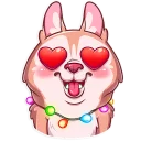 😍 emoji Christmas Dog Telegram sticker 13 of 35