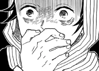 😨 emoji ｡･:*:･ﾟ’☆Tanjiro Kamado｡･:*:･ﾟ’☆ Telegram sticker 15 of 120