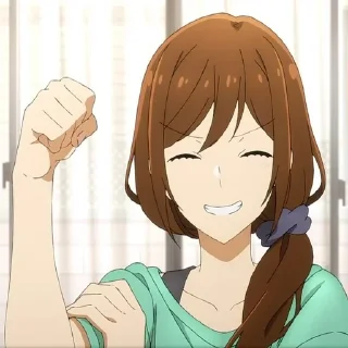 💪 emoji Хори @anime_sticks Telegram sticker 6 of 25