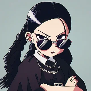 🫤 emoji Уэнсдэй — @aipepka Telegram sticker 18 of 29