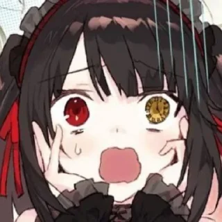 😱 emoji Kurumi Tokisaki Telegram sticker 13 of 23
