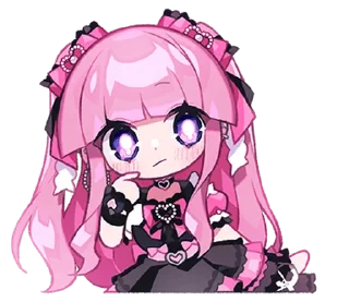 🤔 emoji Menhera Moeru Mimin ♡ @ririmoji
 by Moeru Mimin (line) Telegram sticker 21 of 48