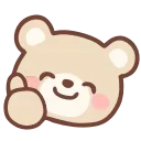 Sticker from HD pastel bear  ♡  @ririmoji
  by asako (line)