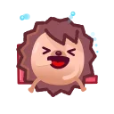 😂 emoji 🦔 Then Hedgehog Telegram sticker 6 of 13
