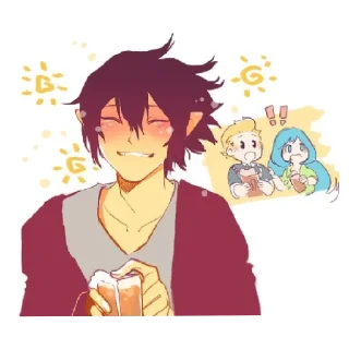 🍻 emoji Tamaki Amajiki Telegram sticker 24 of 60
