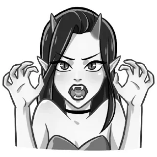 👹 emoji Дьяволица @kungrl @stickers_vk Telegram sticker 16 of 48
