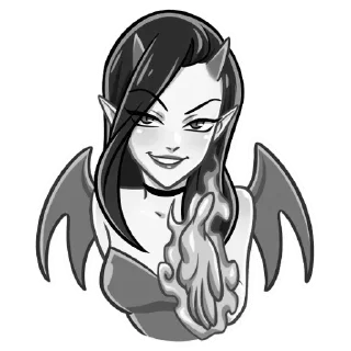 🔥 emoji Дьяволица @kungrl @stickers_vk Telegram sticker 11 of 48