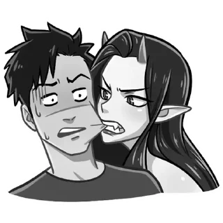 👹 emoji Дьяволица @kungrl @stickers_vk Telegram sticker 18 of 48