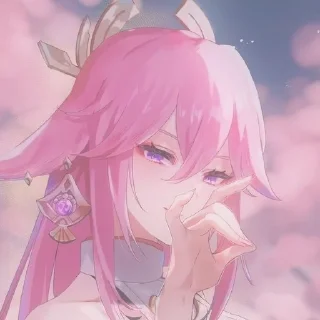😌 emoji Yae miko Telegram sticker 19 of 20