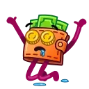 😇 emoji 90s Wallet Telegram sticker 13 of 20