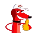 👍 emoji Taxi Dachshund (@TgSticker) Telegram sticker 13 of 20