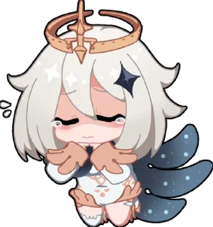 😢 emoji Paimon by @anime_stickerr Telegram sticker 24 of 28