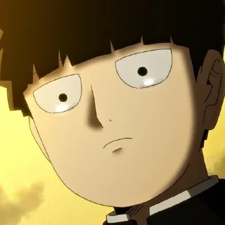 😢 emoji mob psycho 100 Telegram sticker 22 of 38