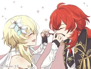 ❤️ emoji Diluc x Lumin by @aminira Telegram sticker 11 of 94