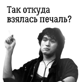 🙁 emoji Цой жив! Telegram sticker 14 of 24