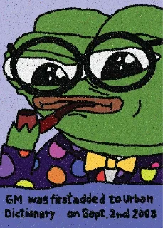 🐸 emoji GM, FRENS Telegram sticker 20 of 120