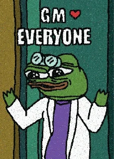 🐸 emoji GM, FRENS Telegram sticker 14 of 120