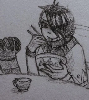 🍜 emoji Челкастый Telegram sticker 12 of 120