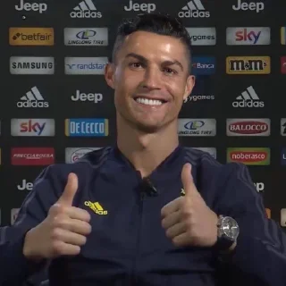 🤍 emoji @ckute : CR7. Telegram sticker 16 of 120
