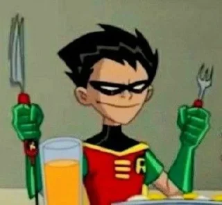 🍽️ emoji Teen Titans Telegram sticker 9 of 25
