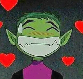 😅 emoji Teen Titans Telegram sticker 1 of 25